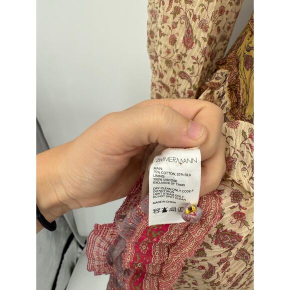 Zimmermann 3 Juniper cutout floral ruffle mini dress - Picture 4 of 12